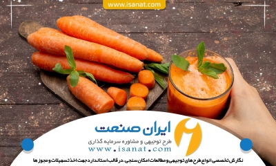 طرح توجیهی فرآوری هویج و بسته بندی آب هویج